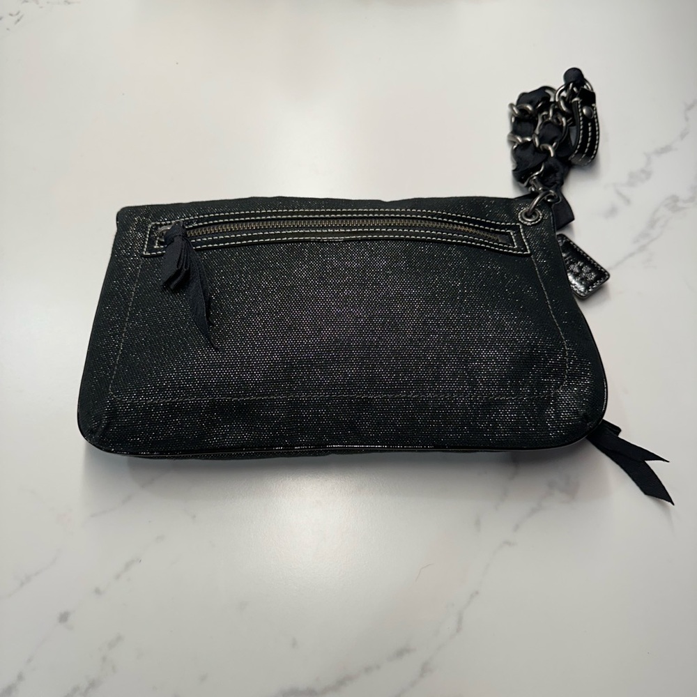 Coach Leatherware RARE Tatoo Black Floral Clutch Wristlet 2009 EUC - Picture 4 of 16